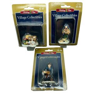 Holiday Time Village Collectibles Set Of 3 Figurines Made In China READ
